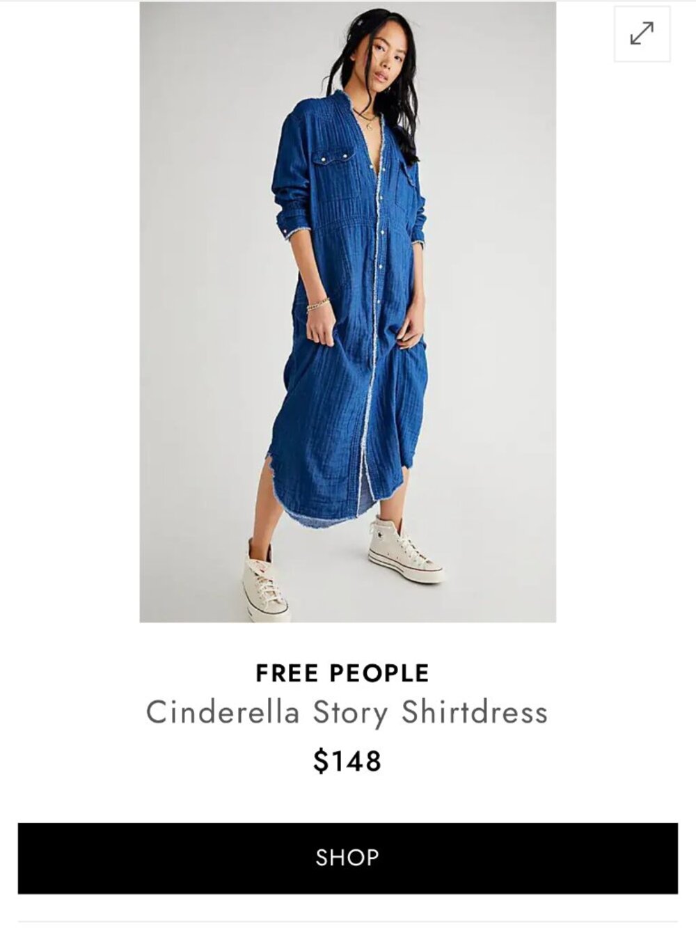 We The Free Cinderella Story Shirtdress